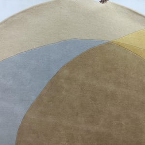 Yellow Round Rug: Hand Tufted Modern Wool Rug 9x9, 10x10 image 17