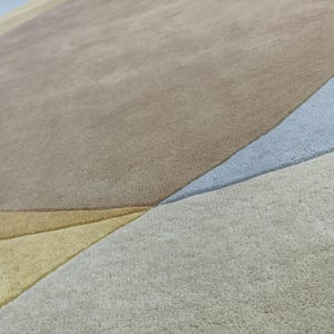 Yellow Round Rug: Hand Tufted Modern Wool Rug 9x9, 10x10 image 14