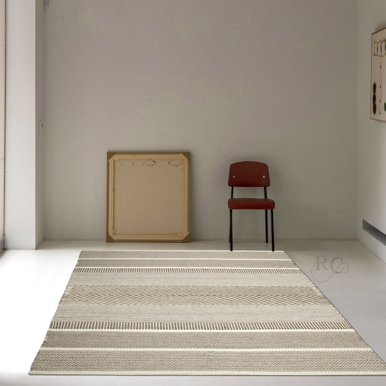 9x13 Area Rug, Flat Weave Carpet, Handmade ! 8x11, 7x10, 6x9 ! Geometric Wool, Woven Rugs for Living, Bed, Room