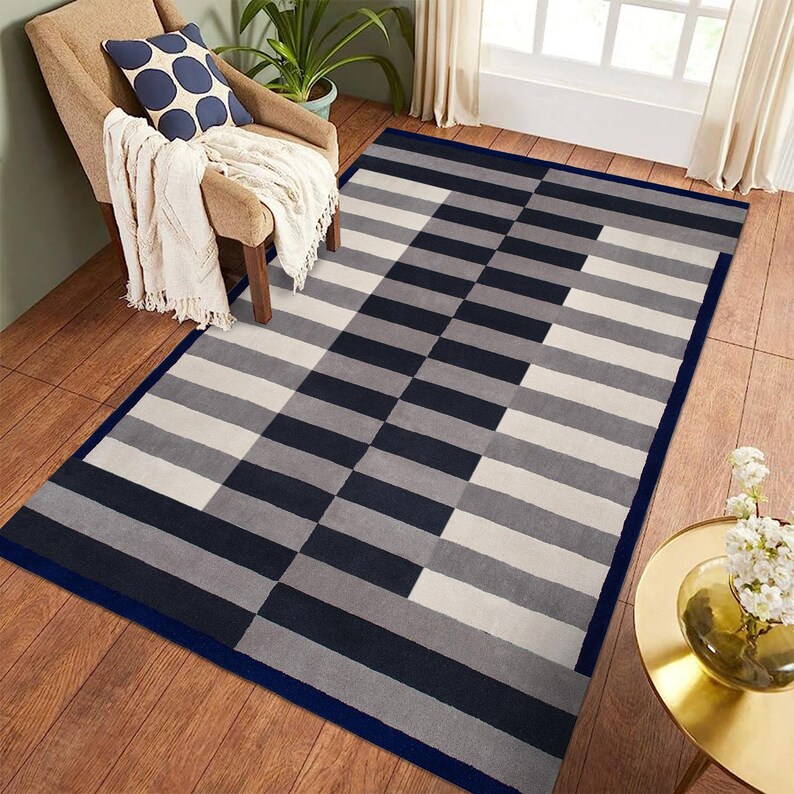 Area Rugs 12x15 Grey and Black Wool 11x13, 11x11, 10x14, 10x10 Bedroom