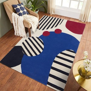 Geometric Rug 9x12 ! Hand Tufted Carpet ! Area Rug 8x13 ! 7x10, 6x9, 5x8 ! Bed, Living, Room Rugs ! Rectangular Rugs