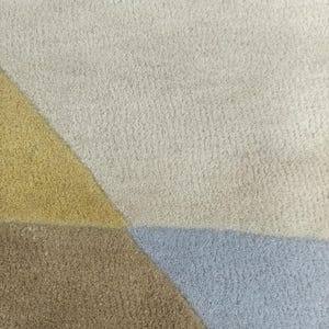Yellow Round Rug: Hand Tufted Modern Wool Rug 9x9, 10x10 image 16
