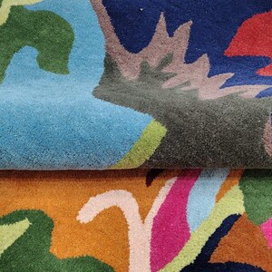 Tufted Floral Rug, Wool Rugs, Modern Rugs, 6x9, 5x7, 8x10, 8x11, Contemporary Carpet, Living Room Rugs, Bedroom Carpet