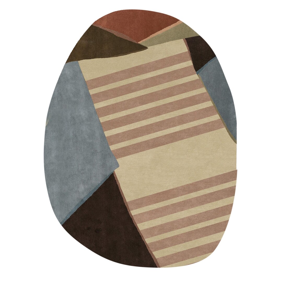 Contemporary Oval Rugs Hand Tufted Modern Oval Rug: 6x9, 8x10, 9x12, 9x13, Living, Bedroom ...