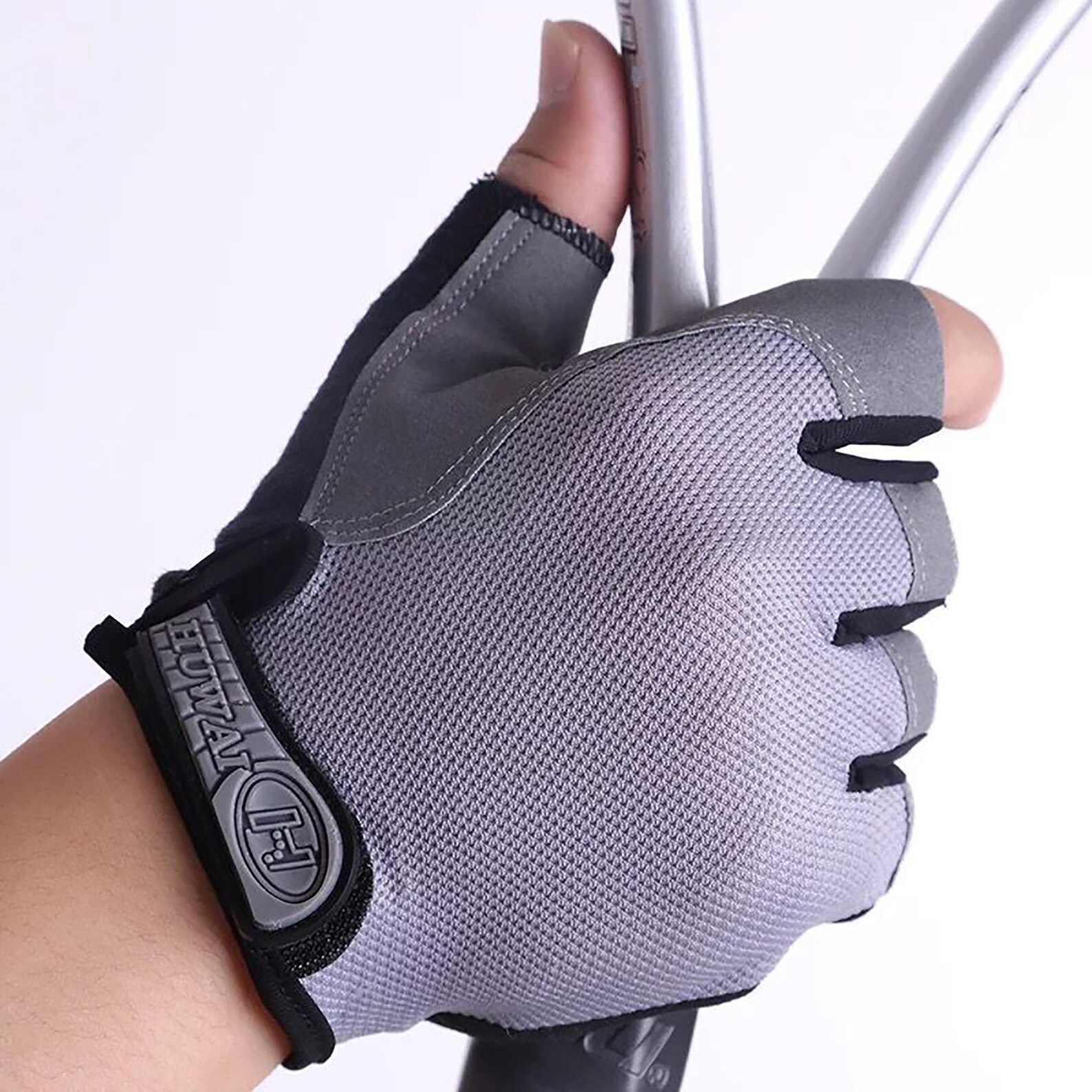 ihuan Gants d'haltérophilie ventilés avec Support de Poignet pour Homme