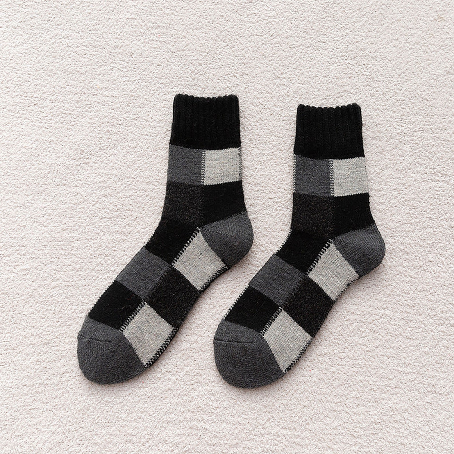 1 pair Pure Natural Wool Socks Mid Thigh Socks Men Fashion Etsy