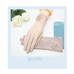 Ruffled Lace Gloves,flower Elegant Gloves,women's Sunscreen Driving  Gloves,uv Protection Gloves,tea Party Gloves,summer Anti-uv Gloves,gifts 