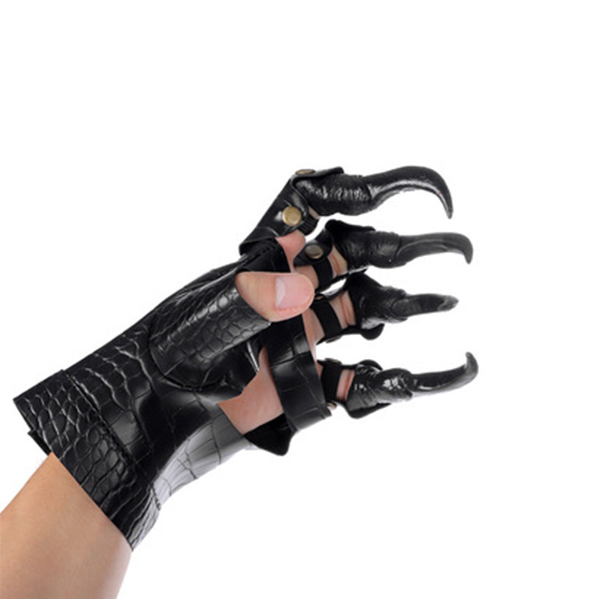 Halloween Gloves Half Finger Leather Gloves Gothic Gloves Etsy