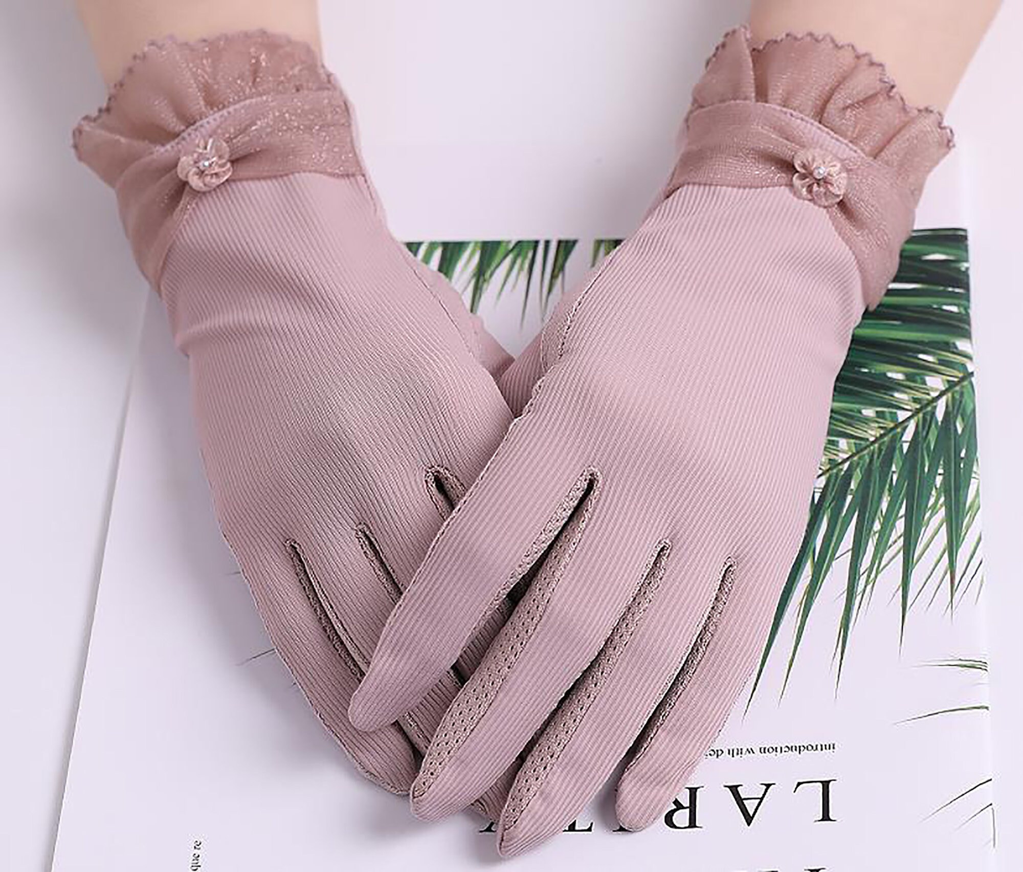 Gants Longs D'Été COSFAN Pour Femmes - Conduite, Cyclisme | 54 Cm, Respirant Et Élastique