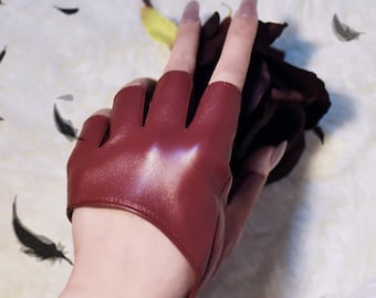 Tea Party Gloves Free Shipping Girls Formal Gloves Girl's Red Rose Gloves
