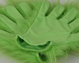Guantes verdes de piel para Navidad, accesorios de disfraz de monstruo verde  para Halloween, regalos de