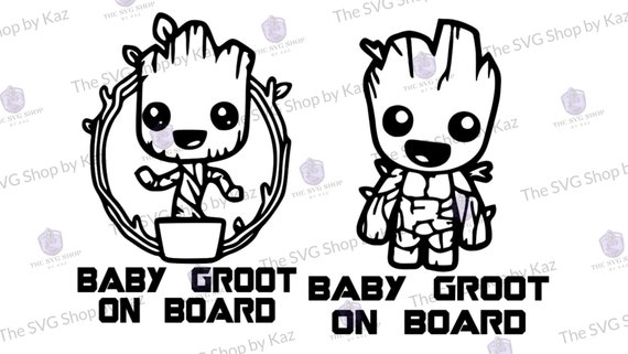 Download Baby Groot Svg Baby On Board Svg Svg File For Cricut Etsy