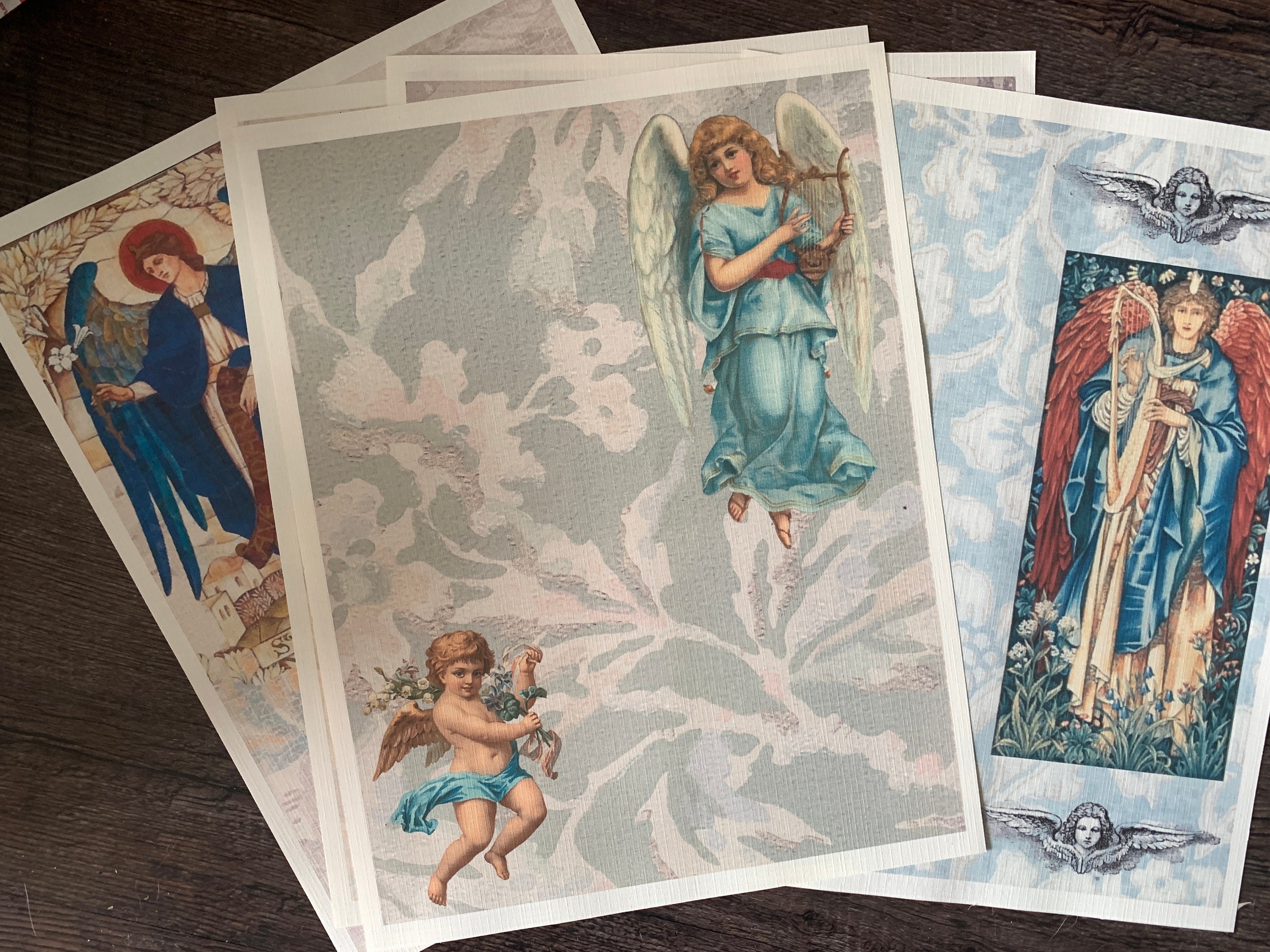 Angel Themed Tall Journal Printable Mini Kit, 6 Pages Including Backs ...