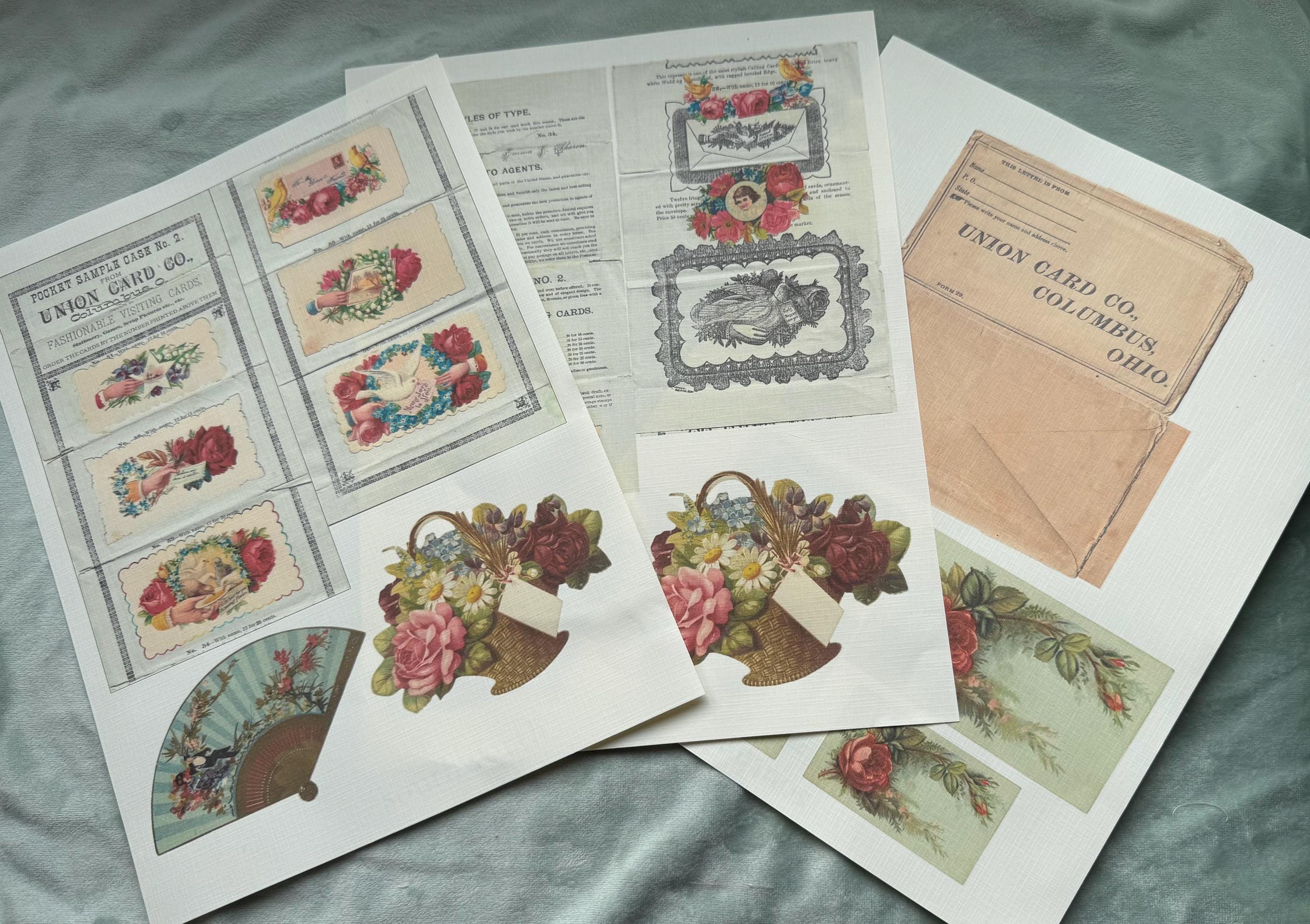 Calling Cards Card Collection Sample Victorian Calling Card Salesman Sample Pack: Printable Ephemera Pack ...