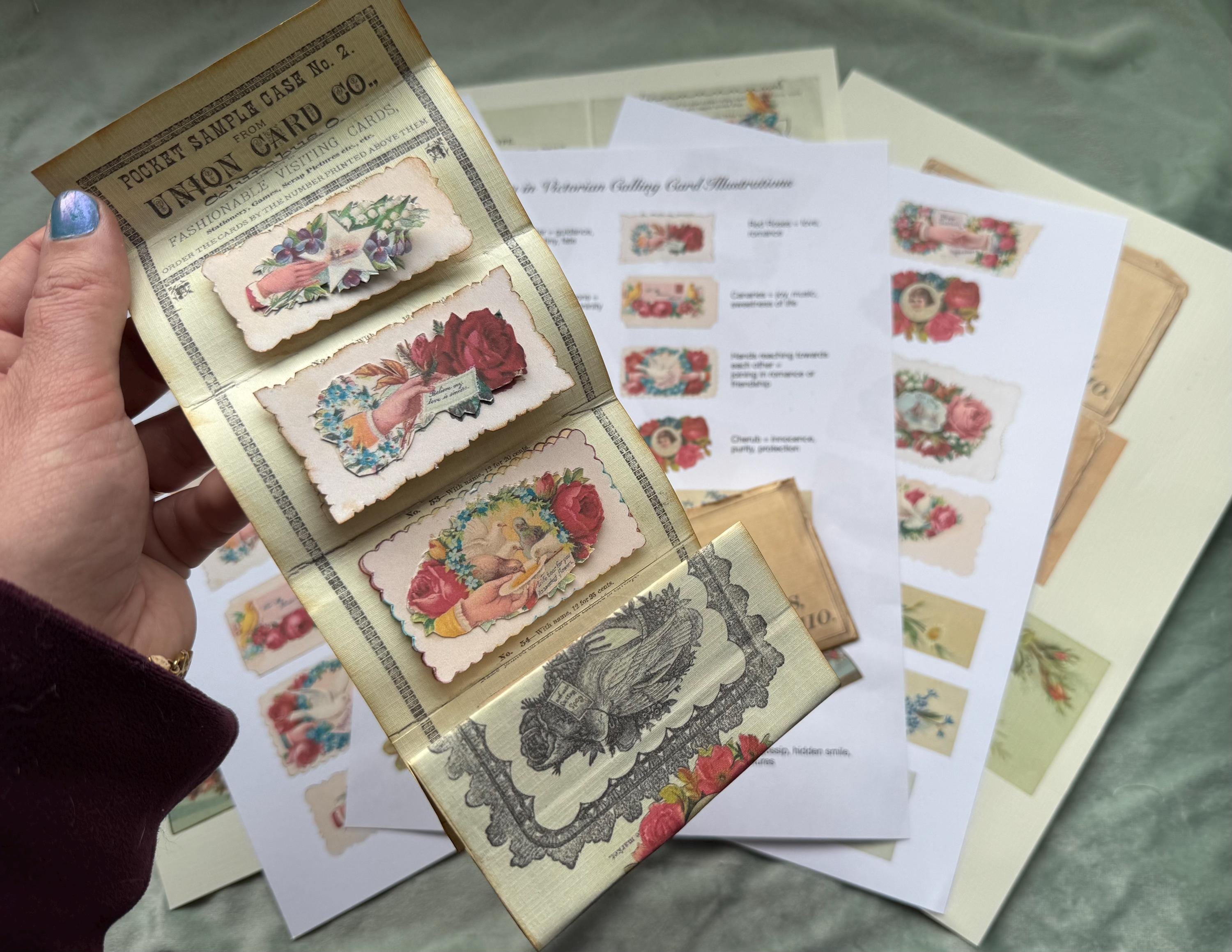 Calling Cards Card Collection Sample Victorian Calling Card Salesman Sample Pack: Printable Ephemera Pack ...