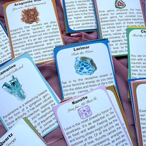 Printable Crystal Oracle Cards: A 108 Card Divination Deck for Gemstone Healing, To Learn Crystals, To Add to Crafts and Enjoy!
