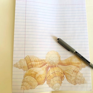 Beach Themed Writing Paper PRINTABLE, Set of 5, for Tropical Sea, Ocean ...