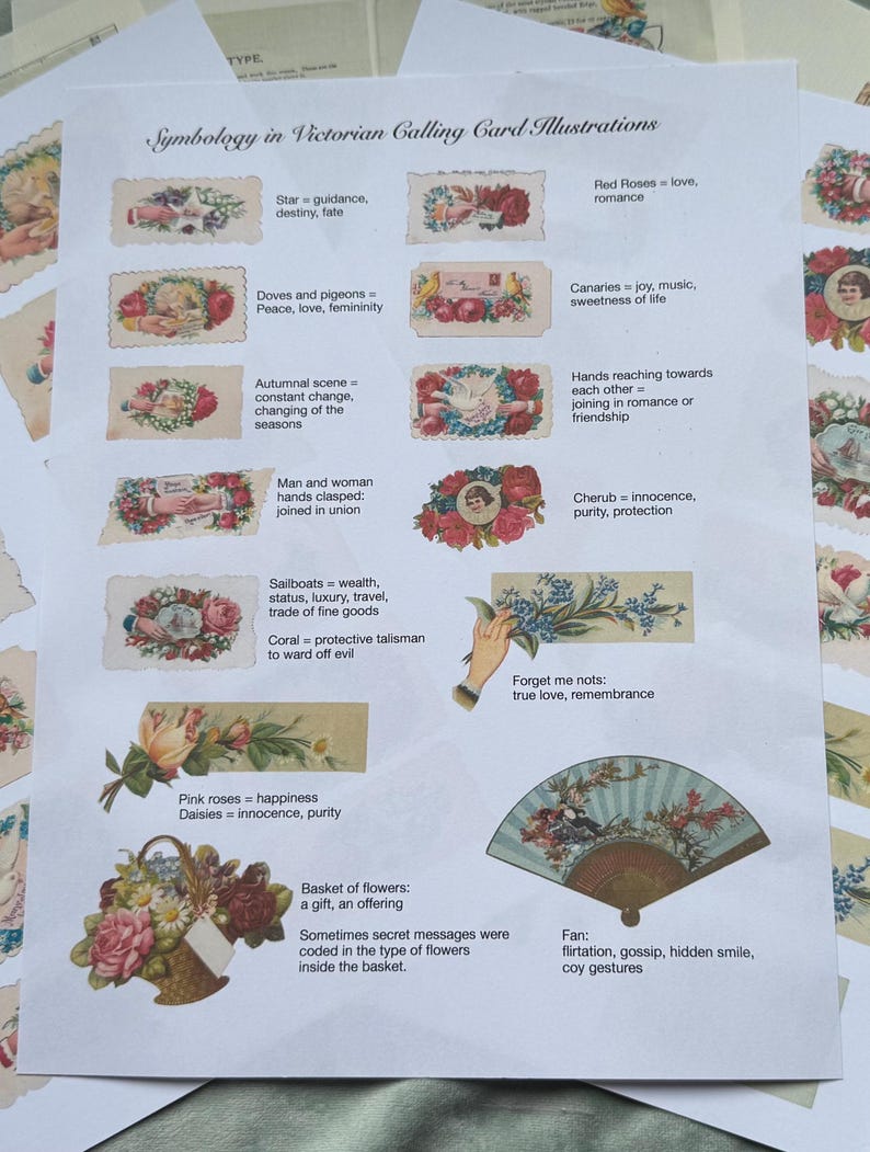 Calling Cards Card Collection Sample Victorian Calling Card Salesman Sample Pack: Printable Ephemera Pack ...