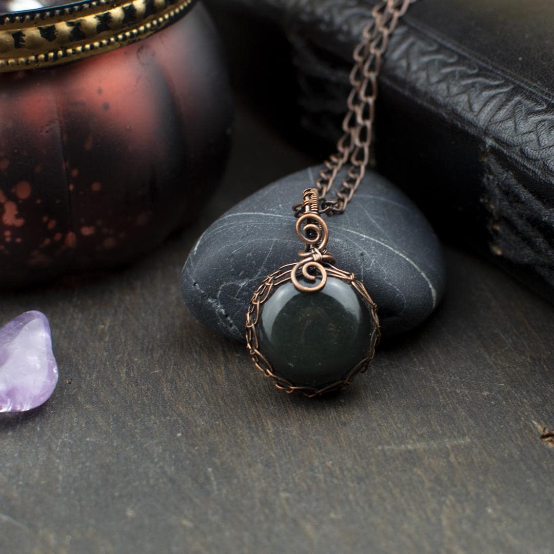 Pendentif Obsidienne Œil Céleste 16mm - Avec Ou Sans Collier Argenté