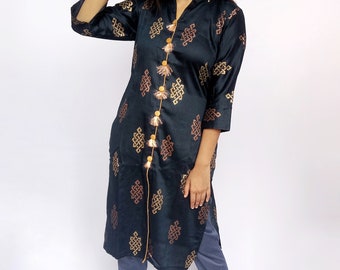 sherwani style ladies dress