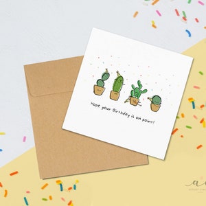 J'espère que votre anniversaire est arrivé ! - Jeu de mots végétal - Carte de voeux d'anniversaire