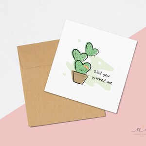 Je suis content que vous m'ayez piqué - jeu de mots - amour Carte de vœux