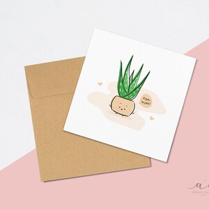 Aloe-lujah! Aloe You So - Plant Pun - Love Greeting Card