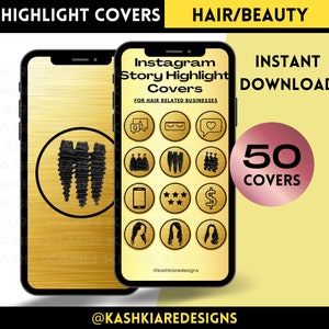 Instagram Highlight Covers| Instagram Story Cover Design| Feminine Instagram Highlight Template| Highlights for Beauty, Lash, Makeup, Hair