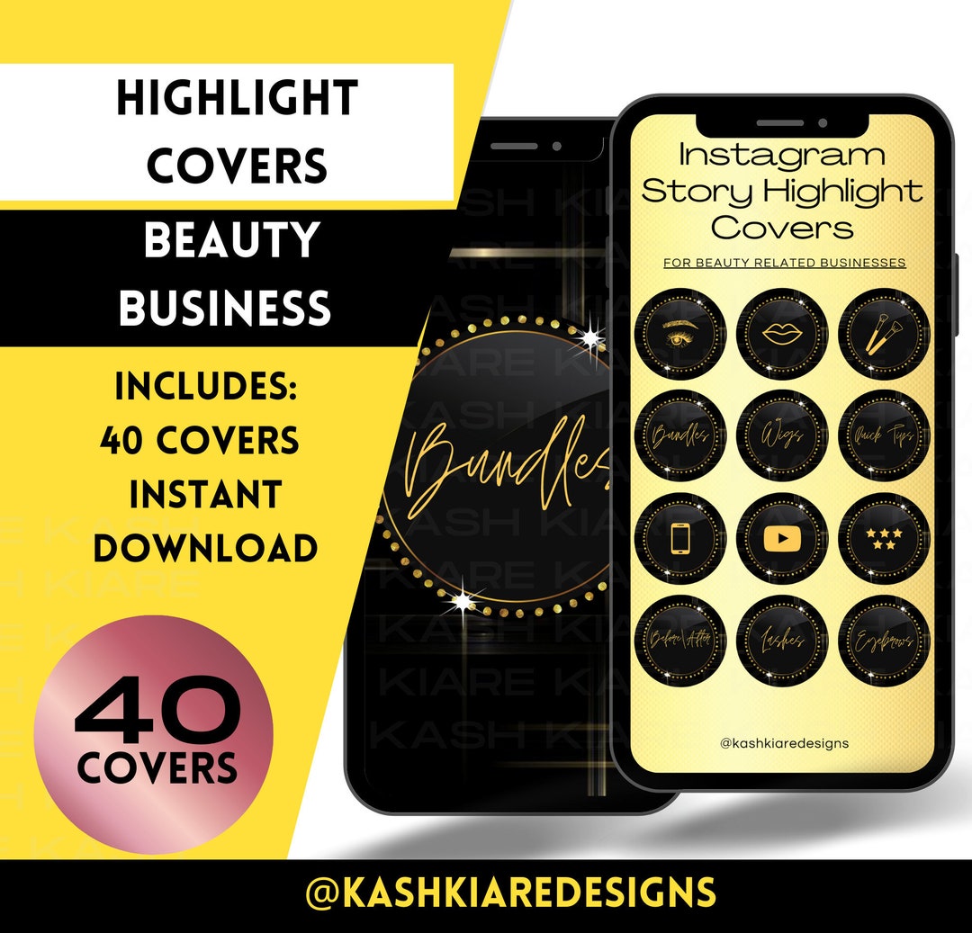 Gold Instagram Highlight Cover Social Media Highlight Cover IG