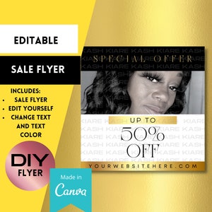 Lash Business Flyer| Social Media Flyer| Editable Flyer| Instant Download| DIY Lash Business Sale flyer| Flash Sale Flyer