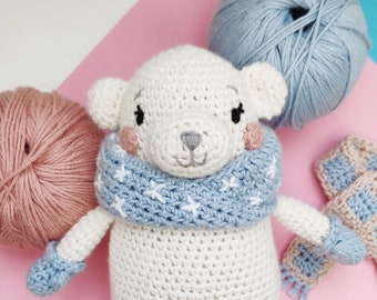 Polar bear - amigurumi pattern PDF (English, Danish, Finnish) Poppy the Polar Bear