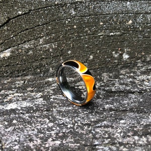Stainless steel acrylic mens ring size 9