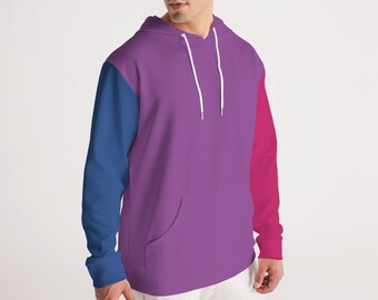 Bisexual Pride Flag Men Hoodie | LGBT Bisexual Men Hoodie | Bisexual Pride Men Hoodie