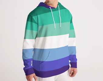 Sudadera con capucha para hombre con la bandera del orgullo gay MLM / Sudadera con capucha para hombre LGBTQIA+ MLM / Sudadera con capucha para hombre con el orgullo gay