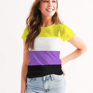 Non Binary Flag T shirt | Non Binary Pride T shirt | LGBTQ+ T shirt