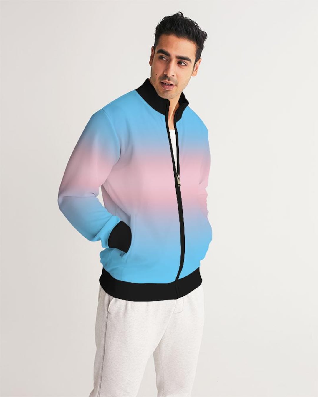 Transgender Ombre Track Jacket – LGBTQ+ Pride Zip Jacket |trans ...