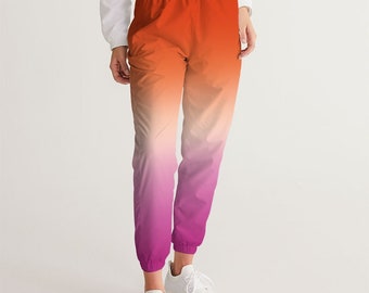 Lesbian Flag Ombré Women Track Pants | Lesbian Flag Ombré Women Joggers