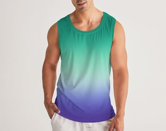 Camiseta deportiva sin mangas con la bandera del orgullo gay ombré de MLM