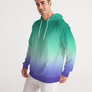 MLM Pride Flag Ombré Men Hoodie | MLM Gay Flag Ombré Men Hoodie image 3