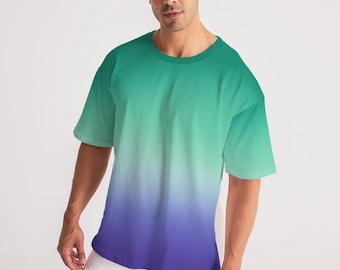 MLM Gay Ombre Heavyweight Tee – LGBTQ+ Pride Oversized Shirt | Gay Men's Fashion | MLM Streetwear, Gay Pride Apparel, Gay Men Summer Outfit
