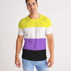 Non Binary Flag T shirt | Non Binary Pride T shirt | LGBTQ+ T shirt