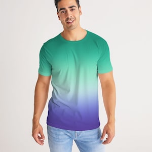 MLM Gay Pride Flag Ombré Men T-Shirt | MLM Gay Flag Ombré Men Tee | LGBTQ+ T shirt