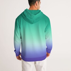 MLM Pride Flag Ombré Men Hoodie | MLM Gay Flag Ombré Men Hoodie image 5