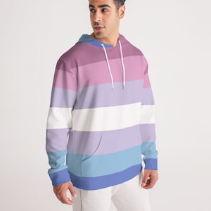 Bigender Pride Flag Hoodie | Bigender Pride Hoodie | Bigender Hooded Sweatshirt