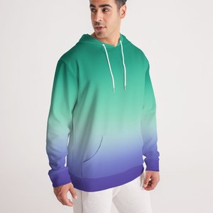 MLM Pride Flag Ombré Men Hoodie | MLM Gay Flag Ombré Men Hoodie