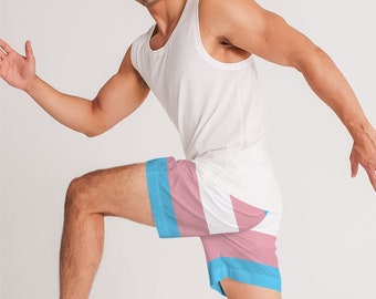 Transgender Pride Flag Jogger Shorts