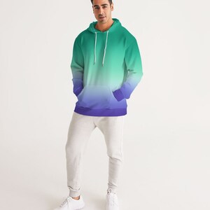 MLM Pride Flag Ombré Men Hoodie | MLM Gay Flag Ombré Men Hoodie image 6