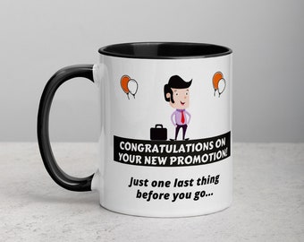 Funny Congratulations Mug: Sarcastic New Job Gift for Coworker