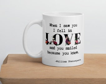 Shakespeare Love Quote Mug: Wedding Engagement Gift