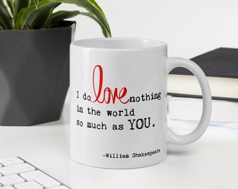 Shakespeare Love Quote Mug: Romantic Gift